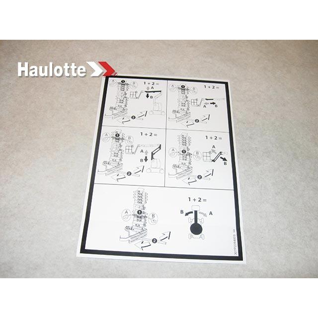 Haulotte Part # 307P228460 - REPAIR - TROUBLESHOOTING DECAL