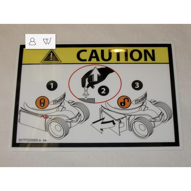 Haulotte Part # 307P228660 - DECAL BATTERY TRAY
