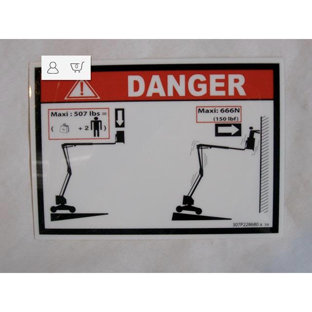 Haulotte Part # 307P228680 - LABEL