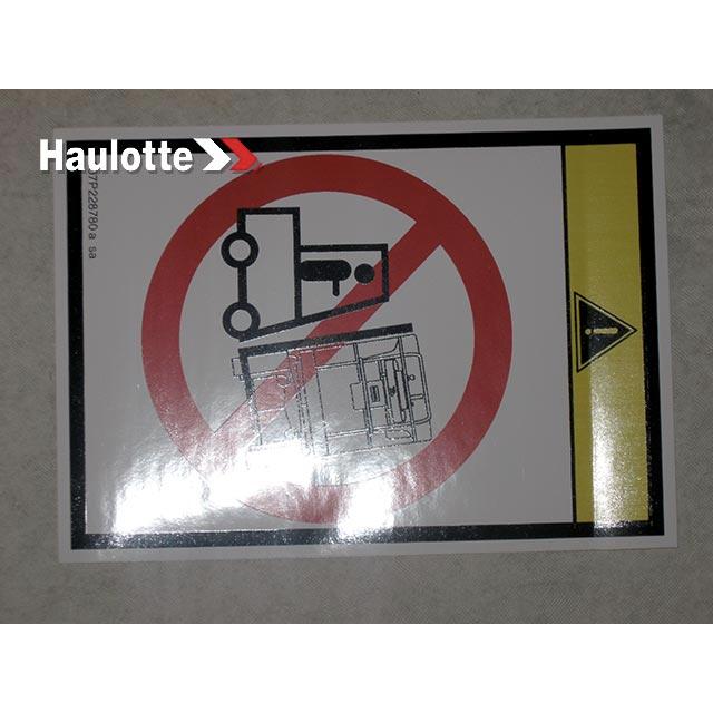 Haulotte Part # 307P228780 - LABEL