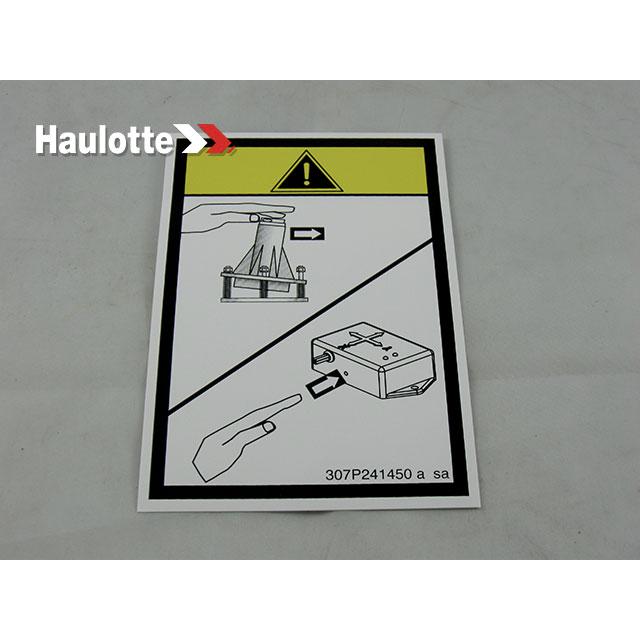 Haulotte Part # 307P241450 - LABEL