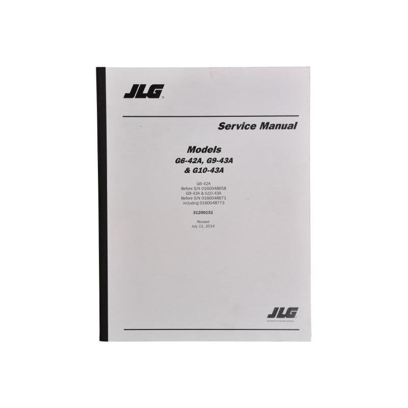 JLG Part # 31200151 - G6-42A. G9/10-43A SERVICE MNL
