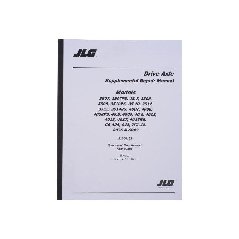 JLG Part # 31200162 - DANA-SPICER AXLE MANUAL