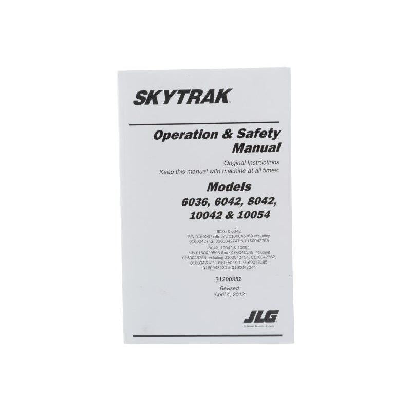 JLG Part # 31200352 - MNL. 6036/60/80/10042/10054 OP