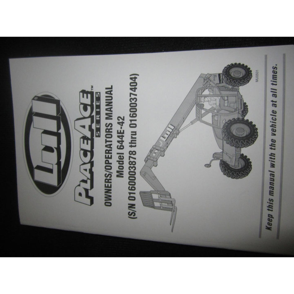 JLG Part # 3120039 - MAN. OPERATOR 0160003882-37751