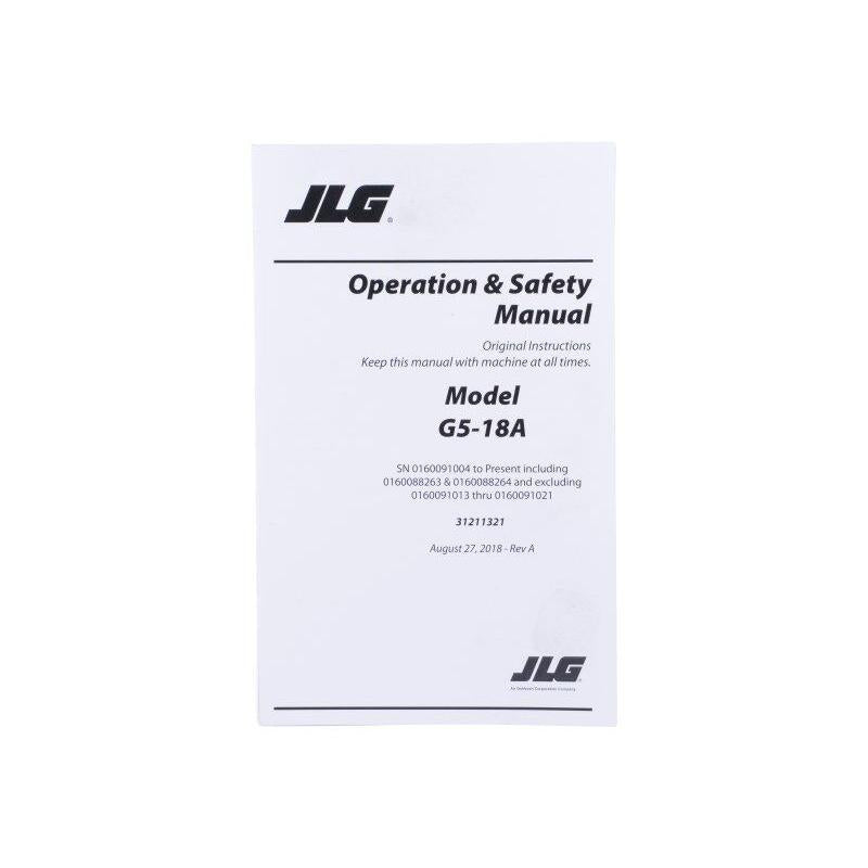 JLG Part # 31211321 - G5-18A OPER & SAFETY MANUAL