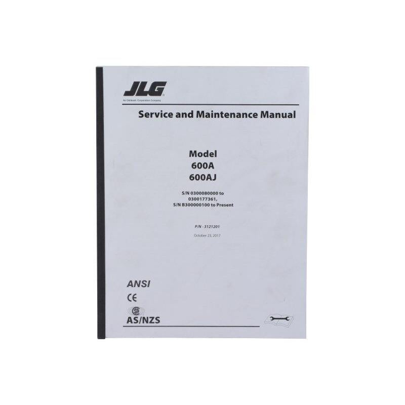 JLG Part # 3121201 - MNL. 600A GLOBAL SERVICE