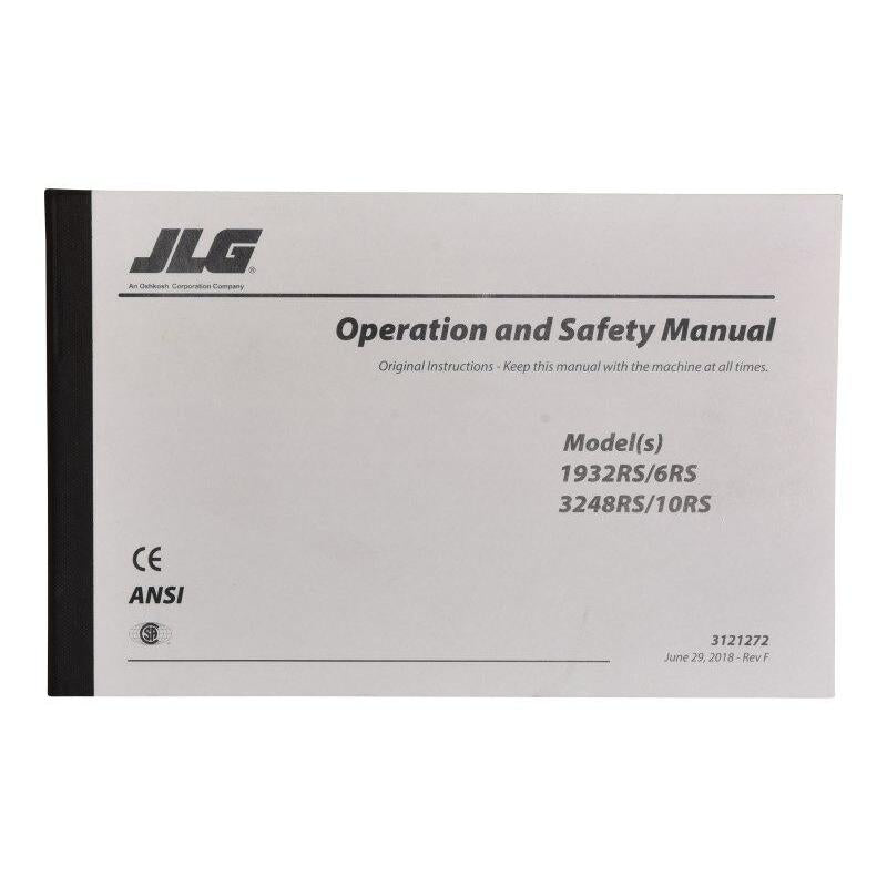 JLG Part # 3121272 - MNL. RS GBL ENGLISH OPER/SAFE