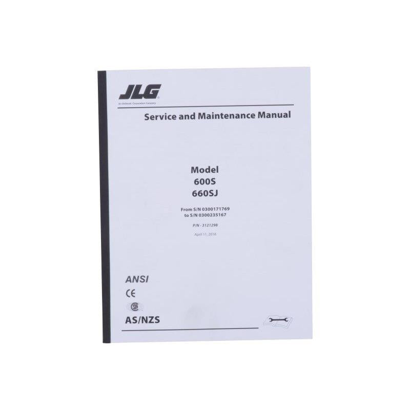 JLG Part # 3121298 - MNL. 600S GBL SERVICE