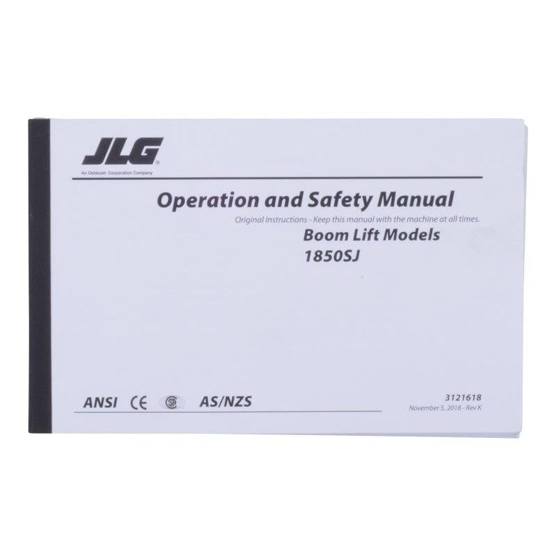 JLG Part # 3121618 - MNL. 1850SJ GBL OPER/SAFETY