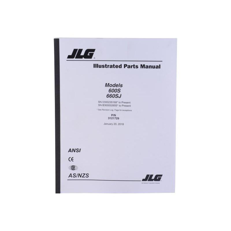 JLG Part # 3121729 - MNL. 600S GBL PARTS