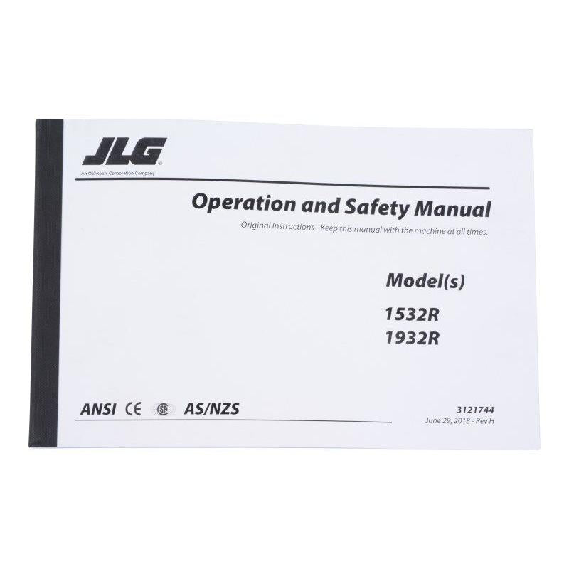 JLG Part # 3121744 - MNL. 15/1932R GBL OPER/SAFETY