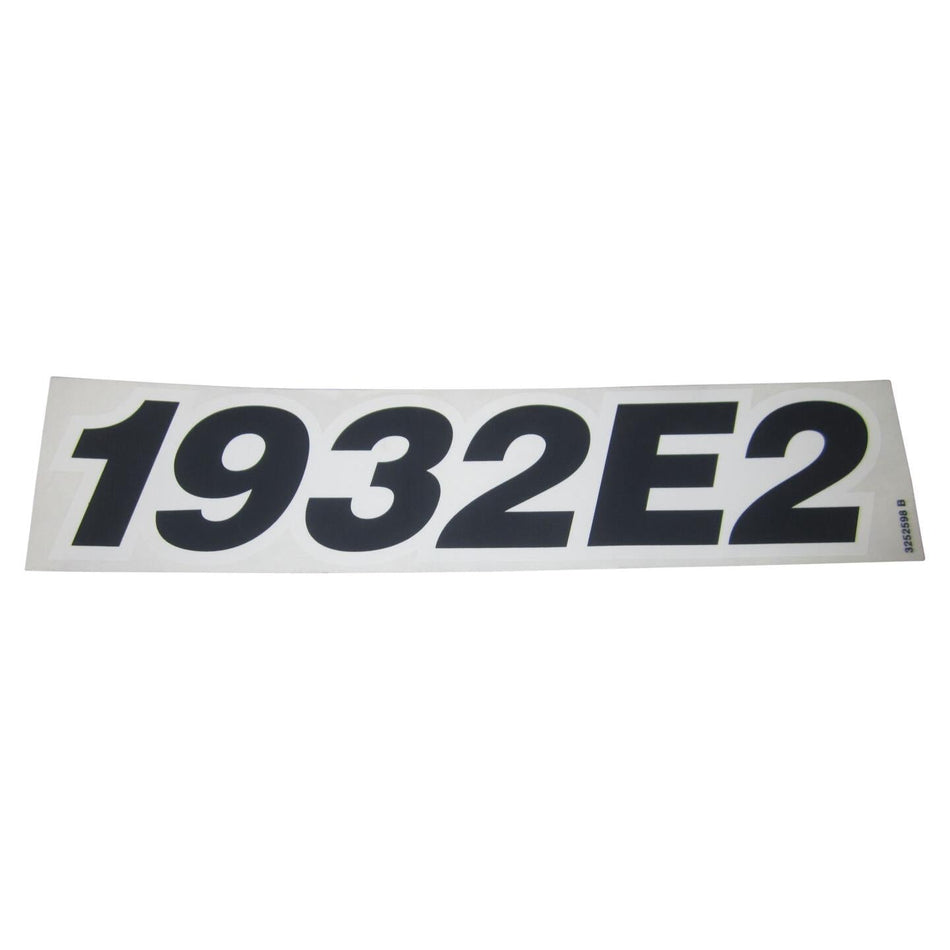 JLG Part # 3252598 - NAMEPLATE. MODEL TAG 1932E2
