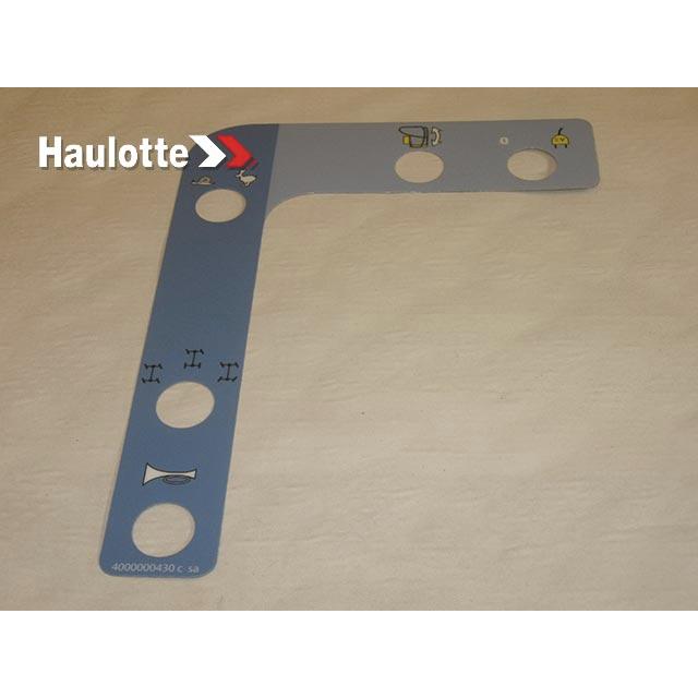 Haulotte Part # 4000000430 - LEFT LABEL BASKET CONTROL BOX
