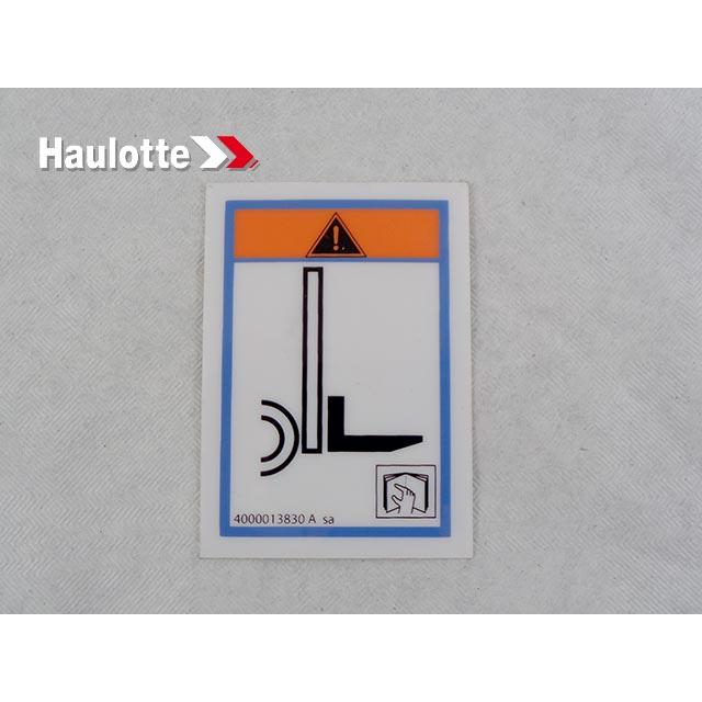 Haulotte Part # 4000013830 - INSTRUCTION LABEL
