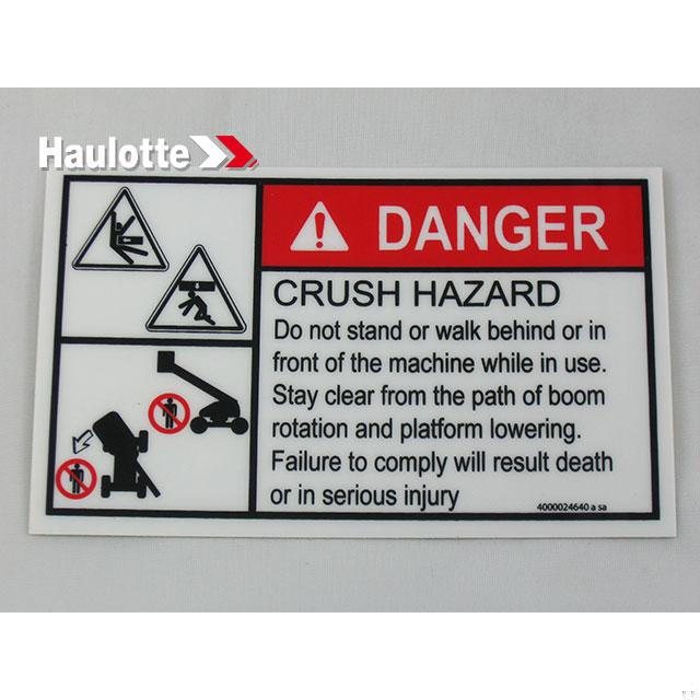 Haulotte Part # 4000024640 - BODY CRUSHING