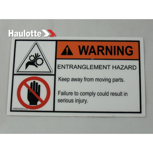 Haulotte Part # 4000025020 - Decal-Warning-Entanglement Hazard