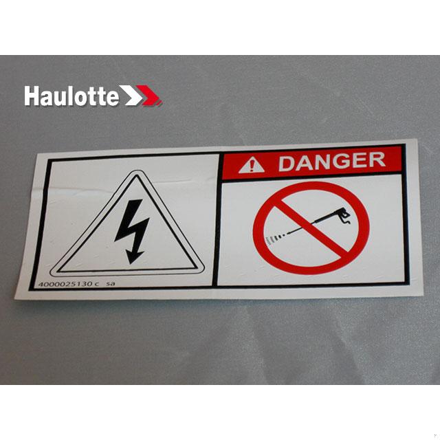 Haulotte Part # 4000025130 - ELECTROCUTION DANGER