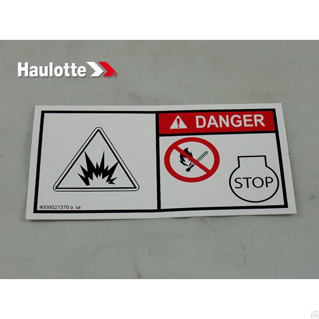 Haulotte Part # 4000027370 - DANGER