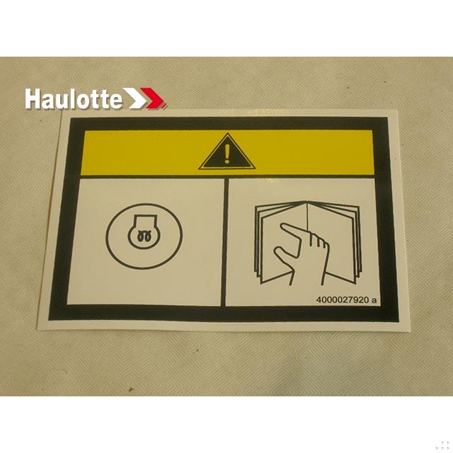 Haulotte Part # 4000027920 - MATERIAL RISK