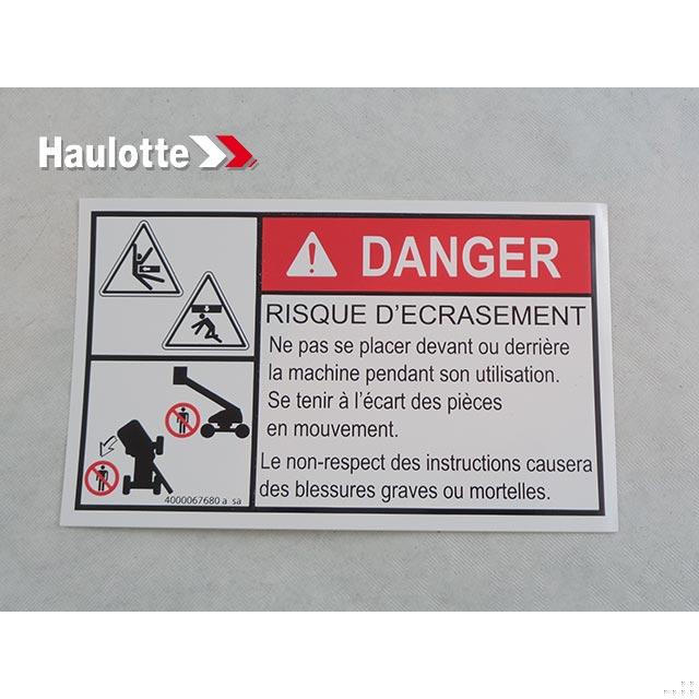 Haulotte Part # 4000067680 - BODY CRUSHING