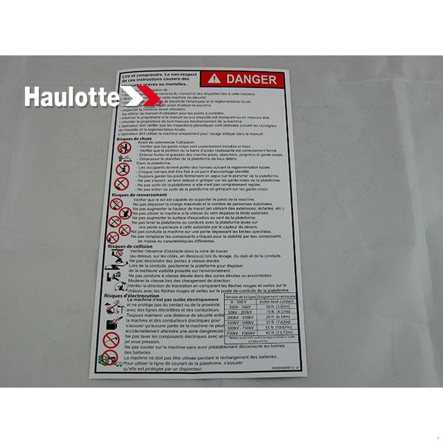 Haulotte Part # 4000068880 - TROUBLESHOOTING