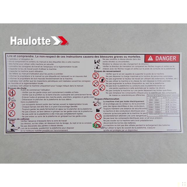 Haulotte Part # 4000083200 - TROUBLESHOOTING