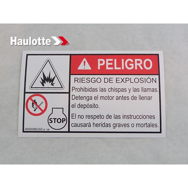 Haulotte Part # 4000086560 - DANGER