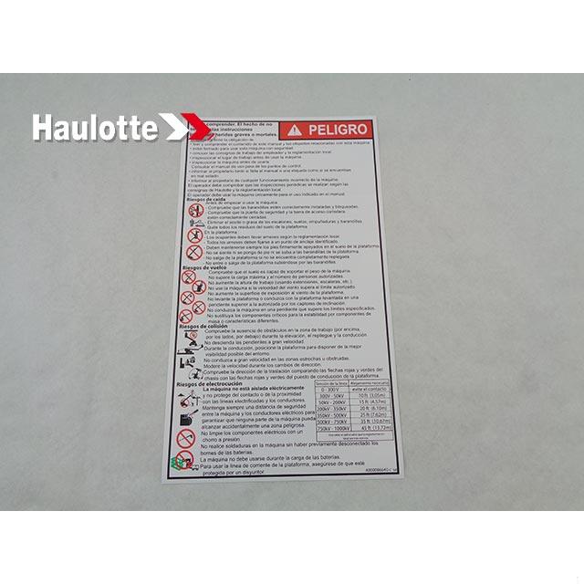 Haulotte Part # 4000086640 - TROUBLESHOOTING