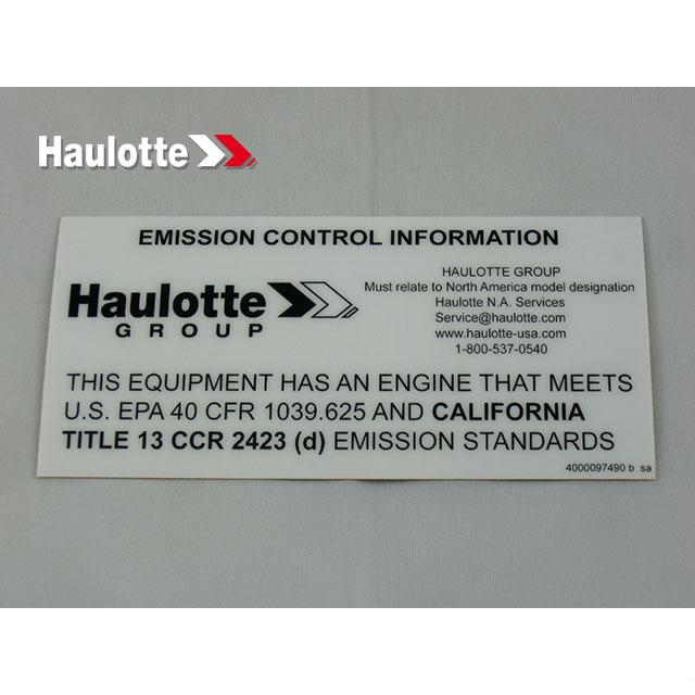 Haulotte Part # 4000097490 - INFORMATION EXPLANATION