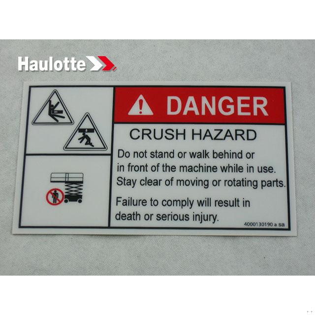 Haulotte Part # 4000130190 - BODY CRUSHING