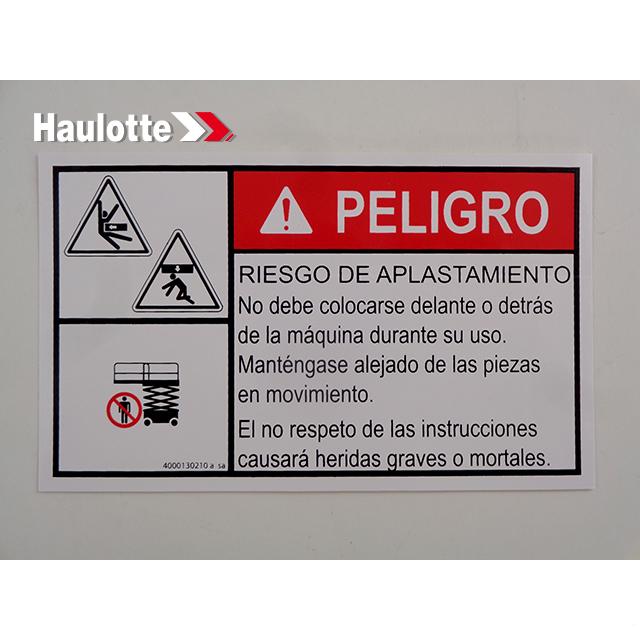 Haulotte Part # 4000130210 - BODY CRUSHING