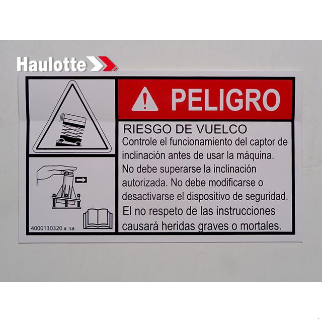 Haulotte Part # 4000130320 - TROUBLESHOOTING