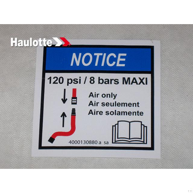 Haulotte Part # 4000130880 - INFORMATION EXPLANATION