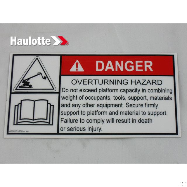 Haulotte Part # 4000131600 - INFORMATION EXPLANATION