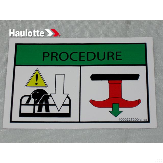Haulotte Part # 4000227200 - TROUBLESHOOTING