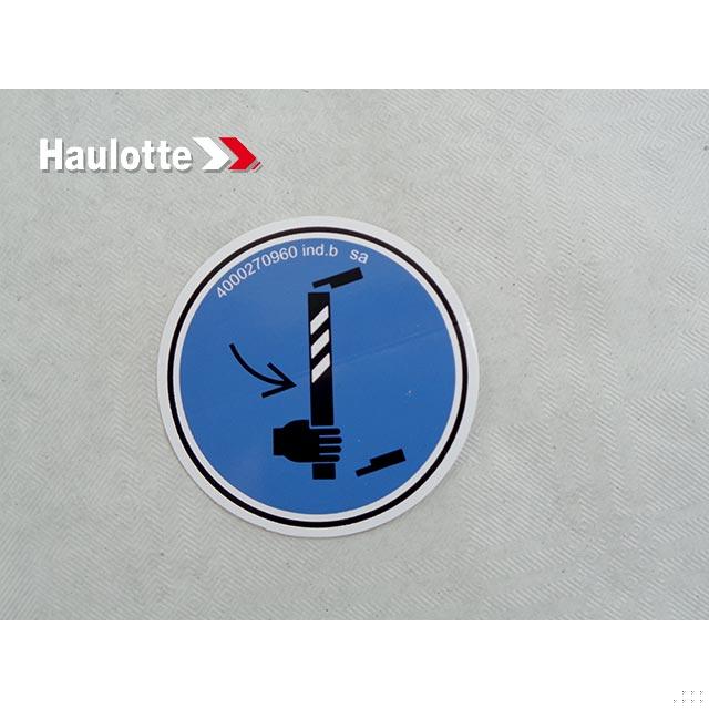 Haulotte Part # 4000270960 - INSTRUCTION LABEL