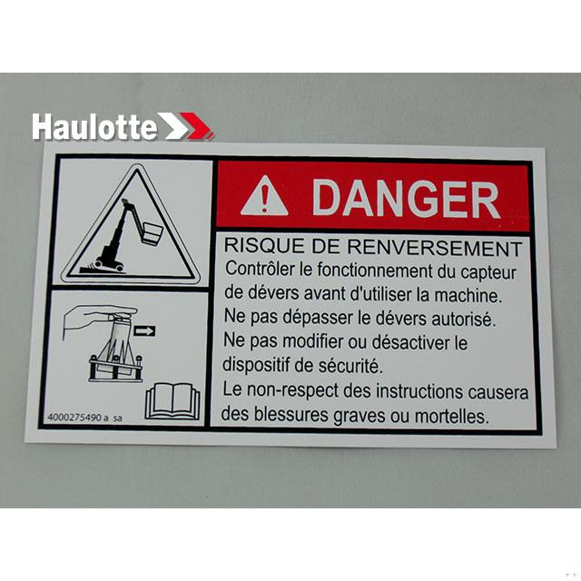 Haulotte Part # 4000275490 - TROUBLESHOOTING