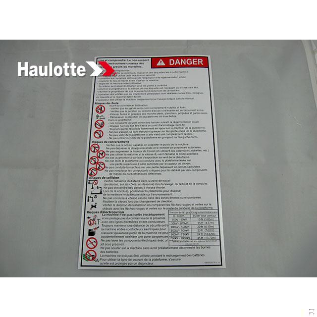Haulotte Part # 4000326310 - TROUBLESHOOTING