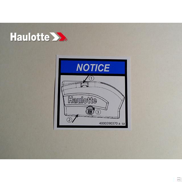 Haulotte Part # 4000390370 - INFORMATION EXPLANATION