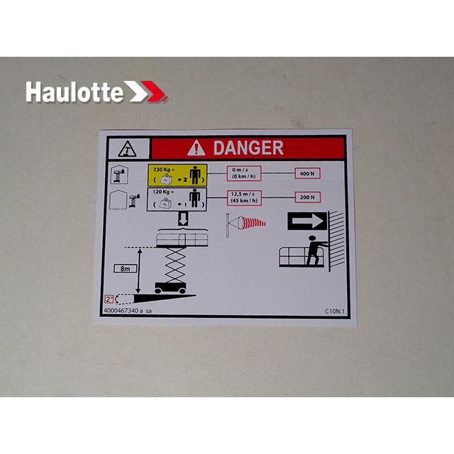 Haulotte Part # 4000467340 - LOAD HEIGHT C10.1N