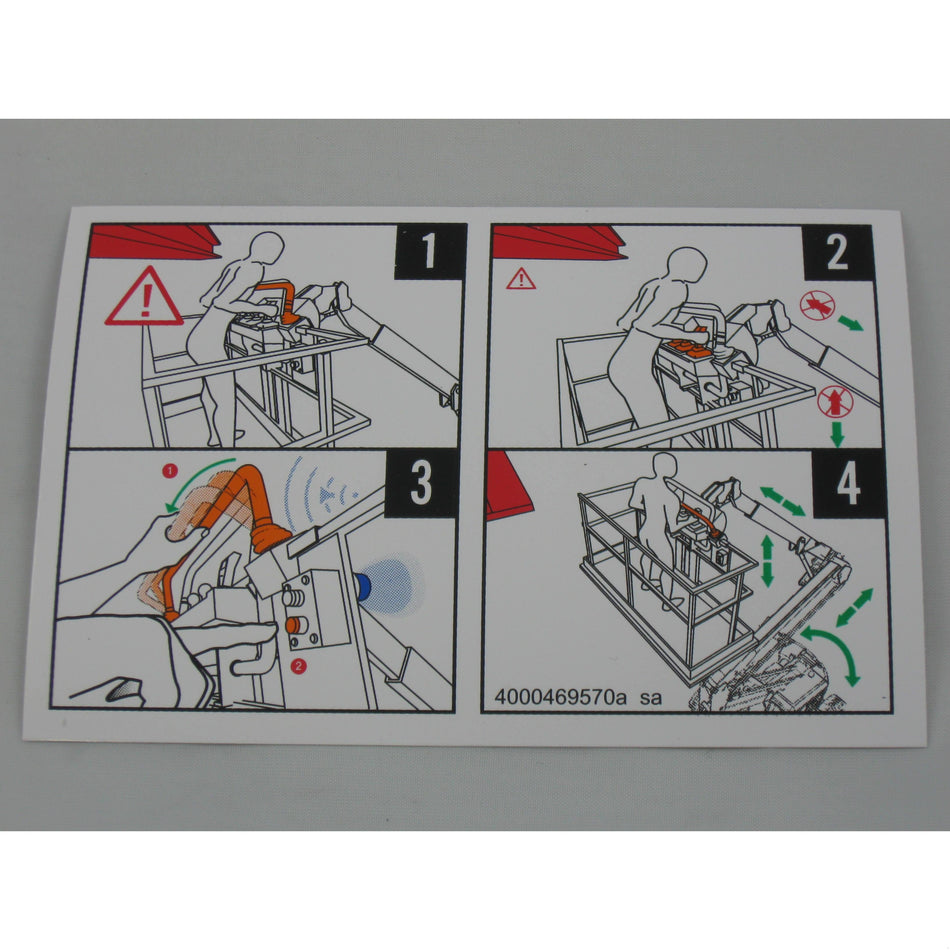 Haulotte Part # 4000469570 - DECAL ASB STANDARD EXCEPT HA15IP + HA32PX/41TPX/43TPX >2011