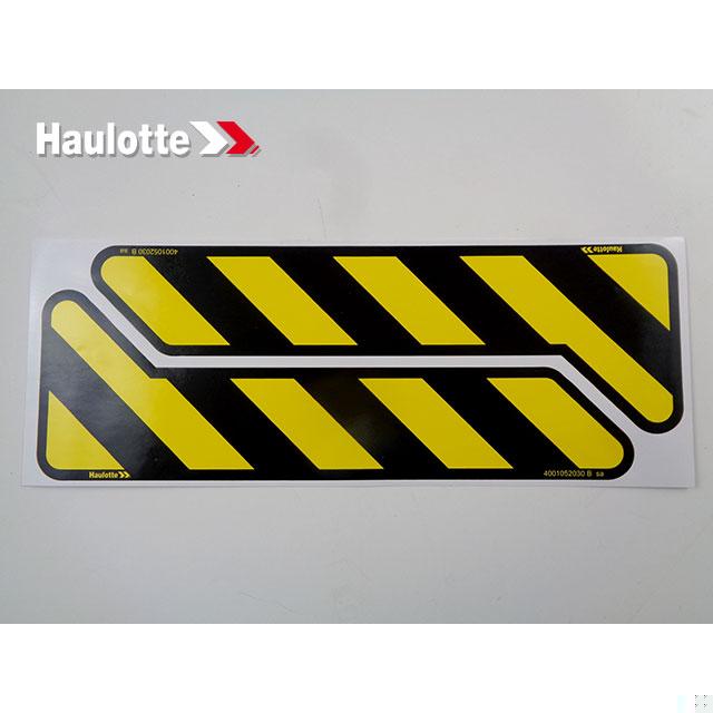 Haulotte Part # 4001052030 - DANGER JEU DE 2 BANDES SIGNALISATION ZEBRA JAUNE NOIR