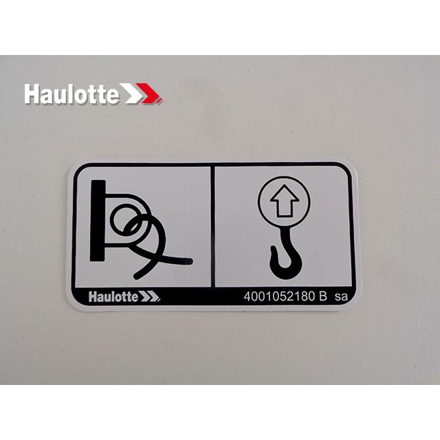 Haulotte Part # 4001052180 - MACHINE ANCHOR POINT LABEL