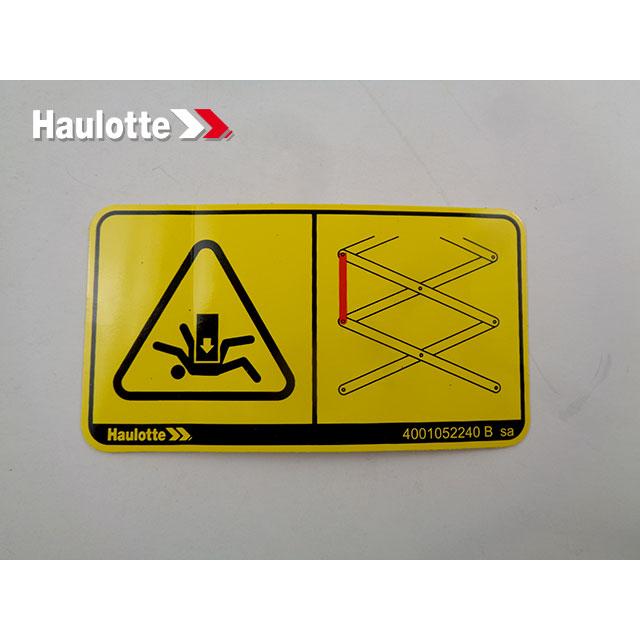 Haulotte Part # 4001052240 - DANGER