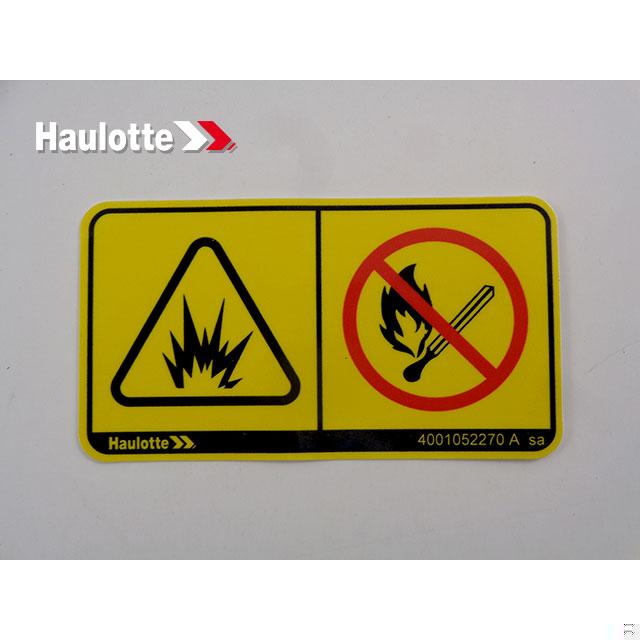 Haulotte Part # 4001052270 - FLAMMABLE LABEL - DECAL
