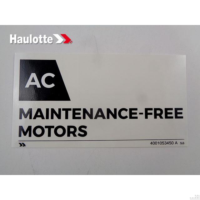 Haulotte Part # 4001053450 - INFO-EXPLANATION LABEL