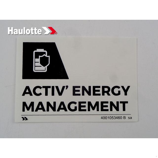 Haulotte Part # 4001053460 - INFO-EXPLANATION LABEL