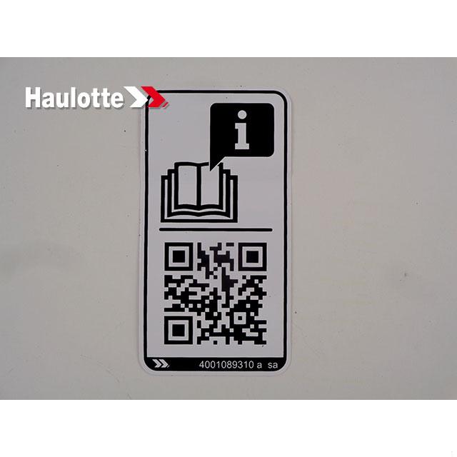 Haulotte Part # 4001089310 - INFO-EXPLANATION LABEL