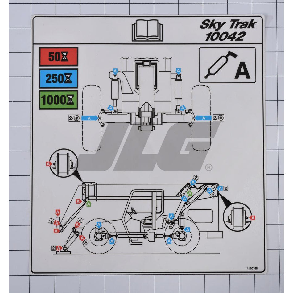 JLG Part # 4110186 - LUBRICATION CHART